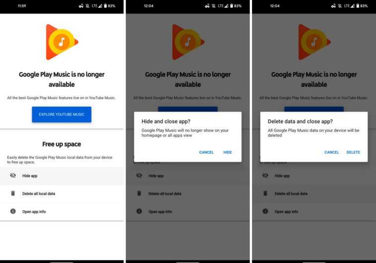 La dernière mise à jour de Google Play Music vous permet de masquer l'application 1 La dernière mise à jour de Google Play Music vous permet de masquer l'application
