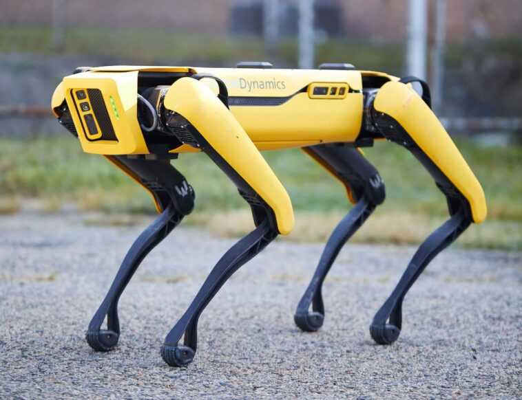 Le modeur de robot Goofy a appris au Robodog Spot de Boston Dynamics à faire pipi de la bière dans une tasse 1 Goofy robot modder has taught Boston Dynamics