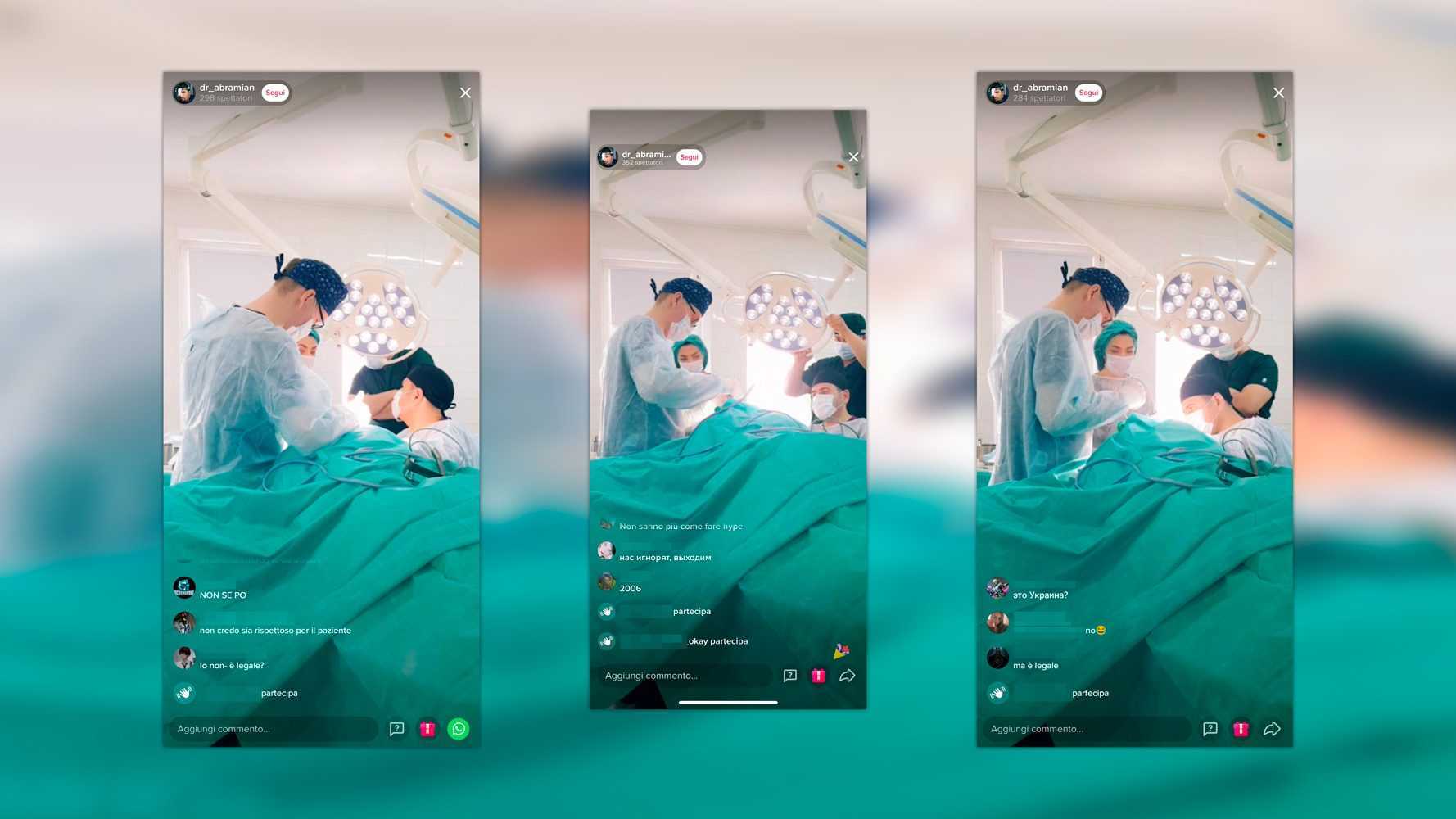 Une personne opère en direct sur TikTok