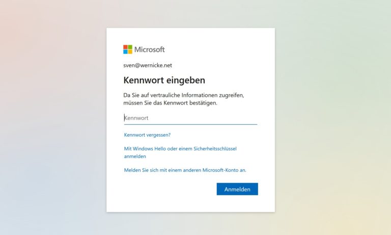 Sans un compte Microsoft, cela ne fonctionne pas avec l'ordinateur portable.  (Capture d'écran)