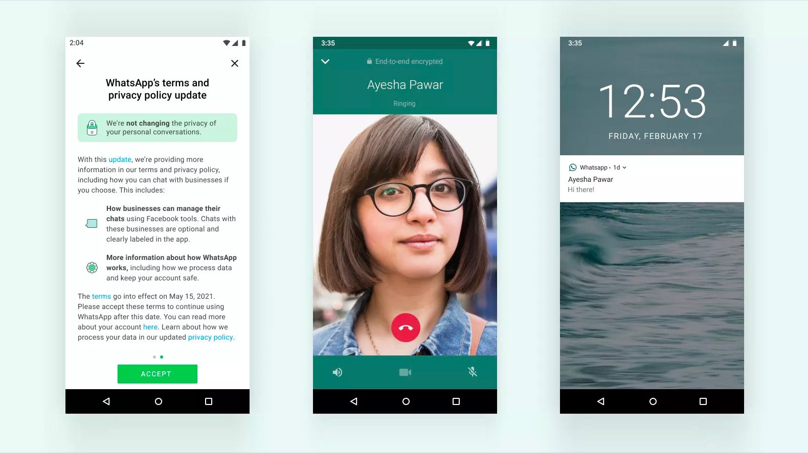 Aujourd'hui, les nouvelles règles WhatsApp arrivent: que se passe-t-il si vous ne les acceptez pas? 2 Le rappel qui apparaîtra à ceux qui n'ont pas encore accepté les nouvelles règles (Photo: WhatsApp)