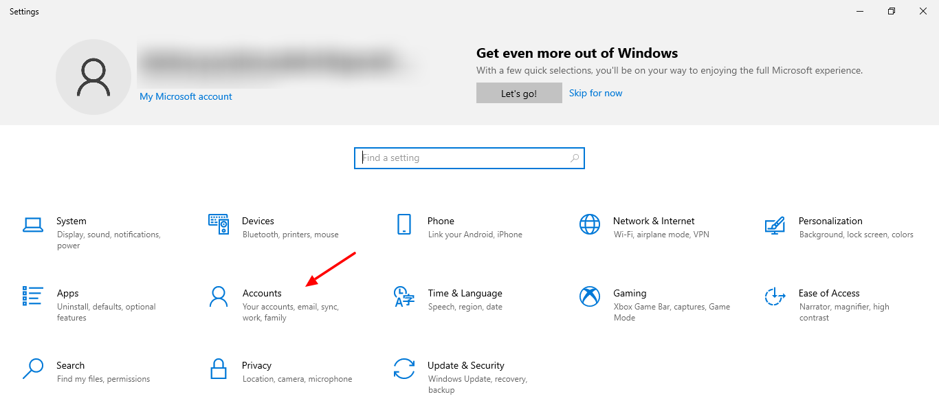 Comment utiliser le contrôle parental sur Windows 10 3 capture d'écran de l'onglet Comptes dans les paramètres de Windows 10