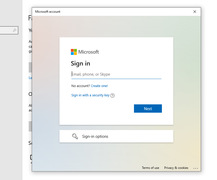 Comment utiliser le contrôle parental sur Windows 10 6 capture d'écran de Inscrivez-vous avec Outlook