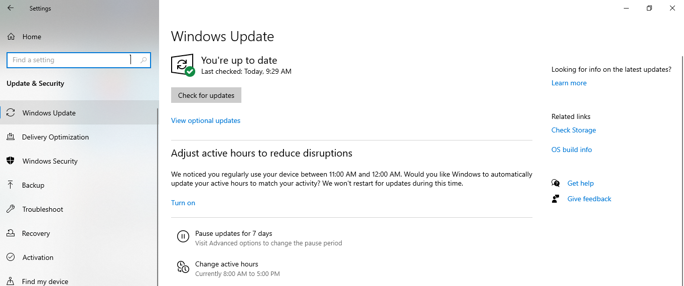 Comment suspendre les mises à jour sur Windows 10 4 capture d'écran de la page Windows Update