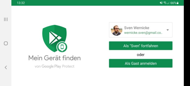 Tablettes et smartphones avec Android: c'est à quelle vitesse vous pouvez localiser et verrouiller vos appareils 4 L'application permet à un invité de se connecter afin que vous puissiez également rechercher votre téléphone sur le smartphone d'un ami. (Capture d'écran)