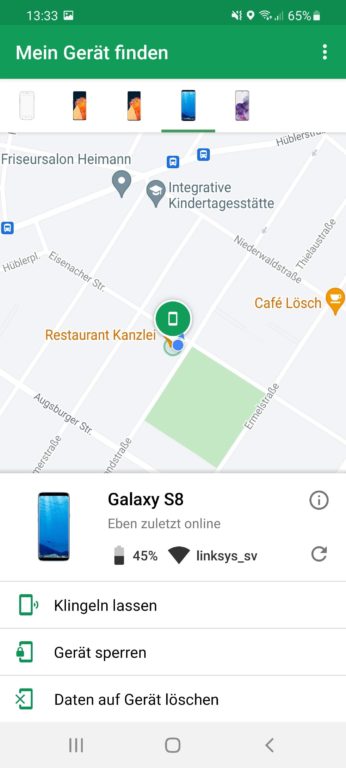 Tablettes et smartphones avec Android: c'est à quelle vitesse vous pouvez localiser et verrouiller vos appareils 6 Lors de mes tests, l'application fonctionnait assez précisément. (Capture d'écran)