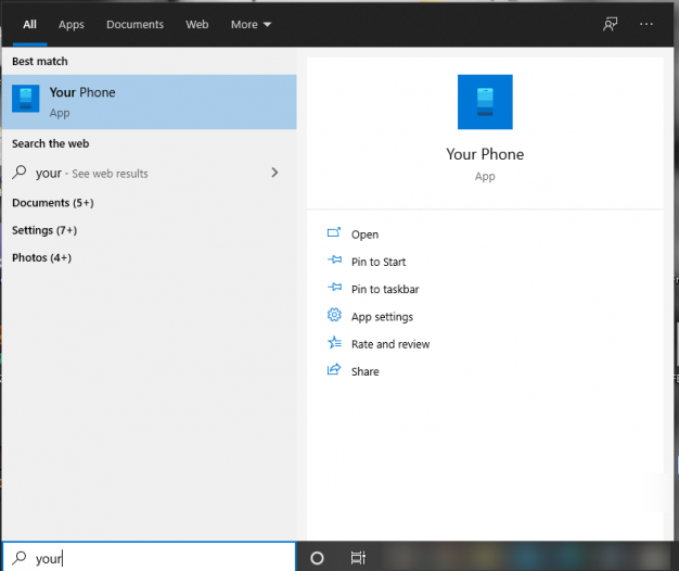 Comment envoyer (et recevoir) des messages sur un ordinateur portable ou un PC 2 capture d'écran de votre application dans la barre de recherche