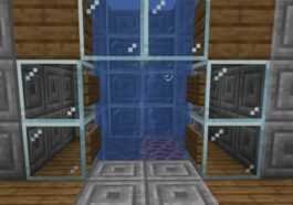 A water elevator in Minecraft.