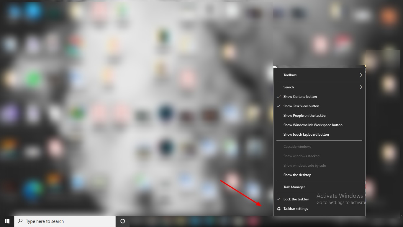 Comment masquer la barre des tâches dans Windows 10 2 capture d'écran d'un clic sur un espace vide de la barre des tâches dans Windows 10