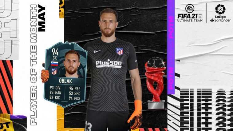 FUT FIFA 21: Oblak, meilleur joueur de LaLiga en mai; comment relever vos défis 1 FUT FIFA 21: Oblak, meilleur joueur de LaLiga en mai; comment relever vos défis