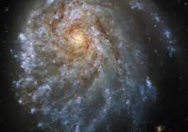 The Hubble Space Telescope takes a closer look at an unusual spiral galaxy 120 million light-years away