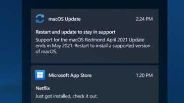 «Présentation de macOS Redmond;»  un système d'exploitation conçu par Microsoft pour les Mac