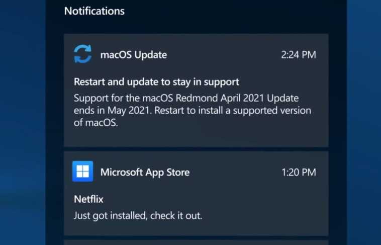 «Présentation de macOS Redmond;» un système d'exploitation conçu par Microsoft pour les Mac 1 «Présentation de macOS Redmond;» un système d'exploitation conçu par Microsoft pour les Mac