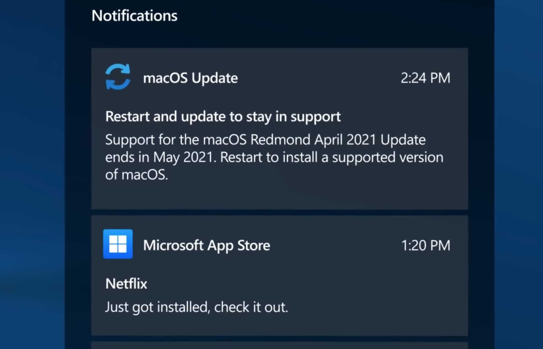 «Présentation de macOS Redmond;» un système d'exploitation conçu par Microsoft pour les Mac 2 Presentation de macOS Redmond un systeme dexploitation concu par Microsoft