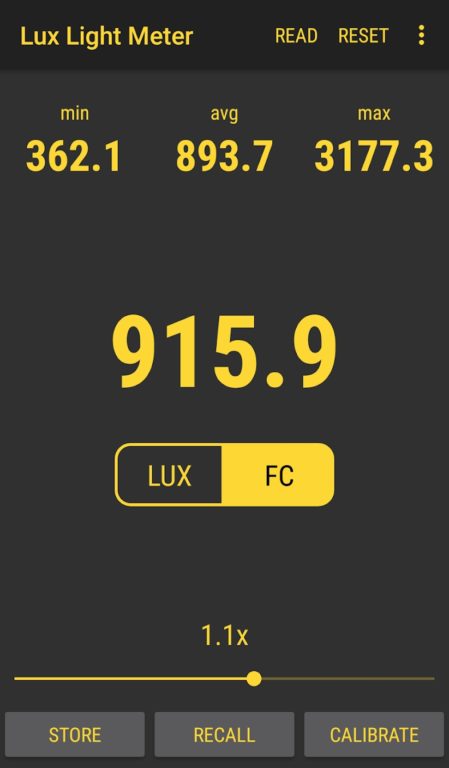 Ce que vous devez savoir sur la lumière dans les espaces extérieurs 6 L'application Lux Light Meter est pratique. (Photo: Google Play Store)
