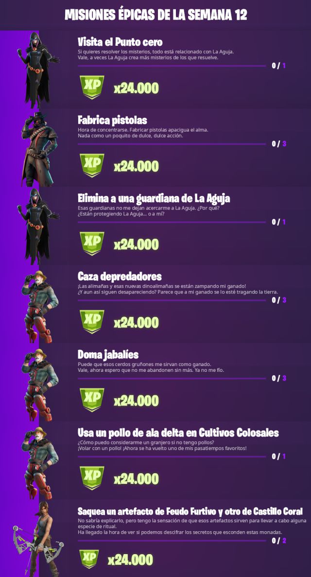 Temporada 6 de Fortnite: desafíos y misiones filtrados en la semana 12 3 Fortnite episodio 2 temporada 6 desafíos misiones filtradas semana 12