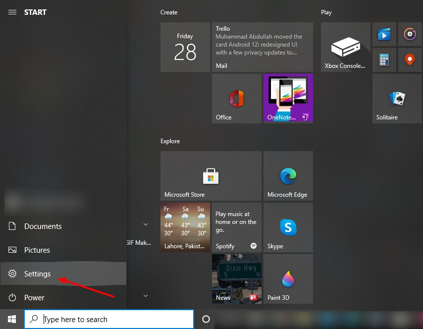 Cómo administrar las funciones de accesibilidad en Windows 10 3 captura de pantalla de la pestaña Configuración en Windows 10