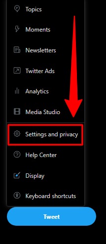 Cómo desactivar o eliminar una cuenta de Twitter 4 Configuración y privacidad