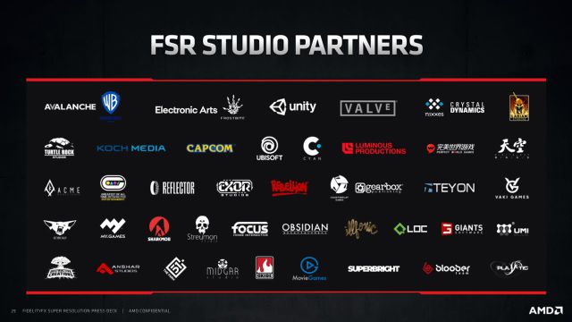 AMD Fidelity FX Super Resolution (FSR) : découvrez comment cela fonctionne 5 Partenaires AMD chez FSR