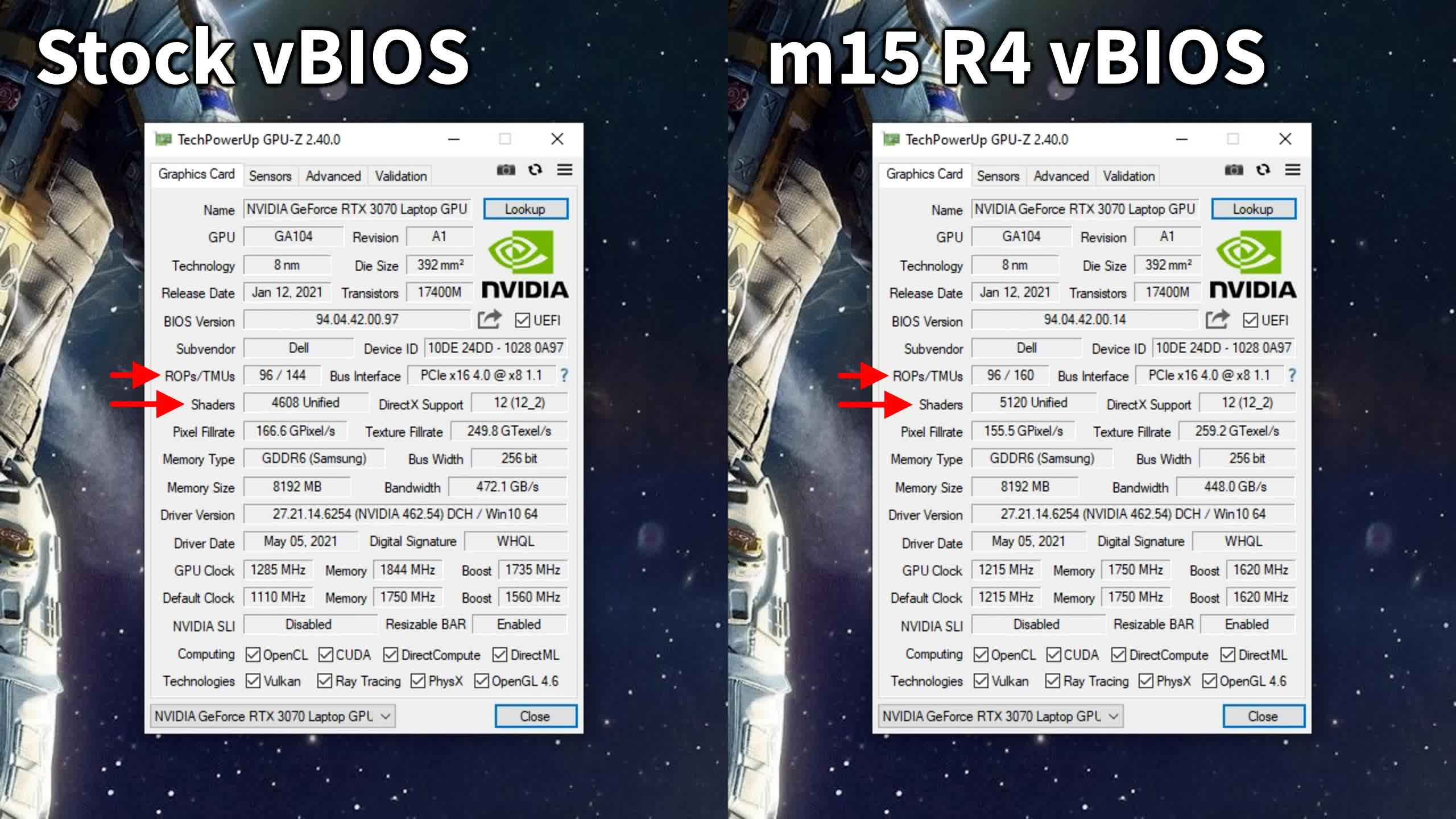 Alienware vBIOS enlève les cœurs CUDA du RTX 3070 2 Alienware vBIOS enleve les coeurs CUDA du RTX 3070