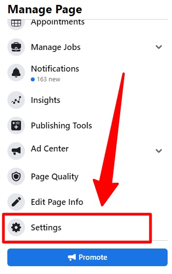 Comment dépublier une page Facebook 2 Gérer les paramètres de la page sur Facebook