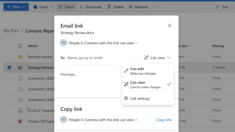 De nouvelles façons de partager arrivent de Microsoft 365 2 Autorisations rapides pour partager des liens