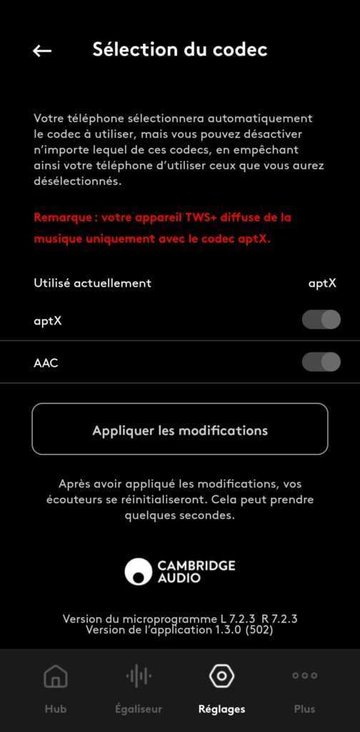 Cambridge Audio Melomania 1+ en TEST: Que vaut cette nouvelle version des écouteurs bluetooth 34 Melomania Android Application (19)