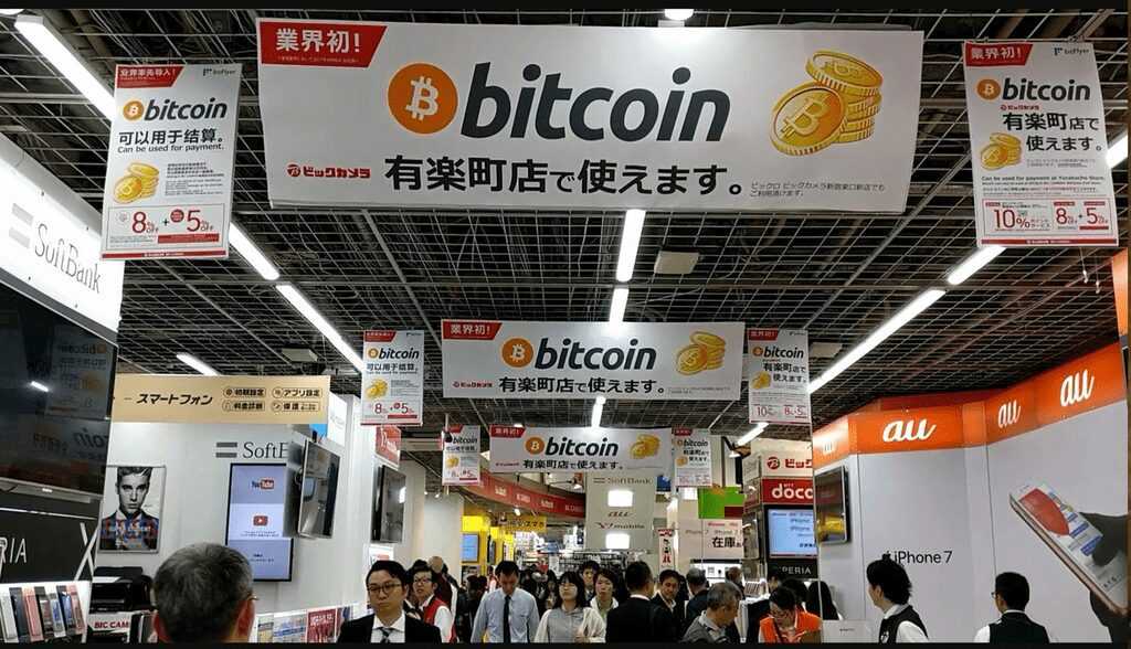 Où payer en cryptomonnaies au Japon (guide 2021) 3 Japan Japon Store Bitcoin Btc Bitcoin