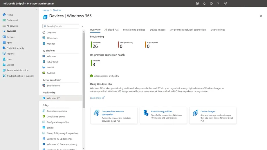 Windows 365 : les PC viennent de Microsoft dans le cloud 3 Créez des Cloud PC en quelques minutes