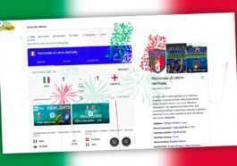 Google Fête Aussi L'équipe Nationale : Feu D'artifice Tricolore Dans