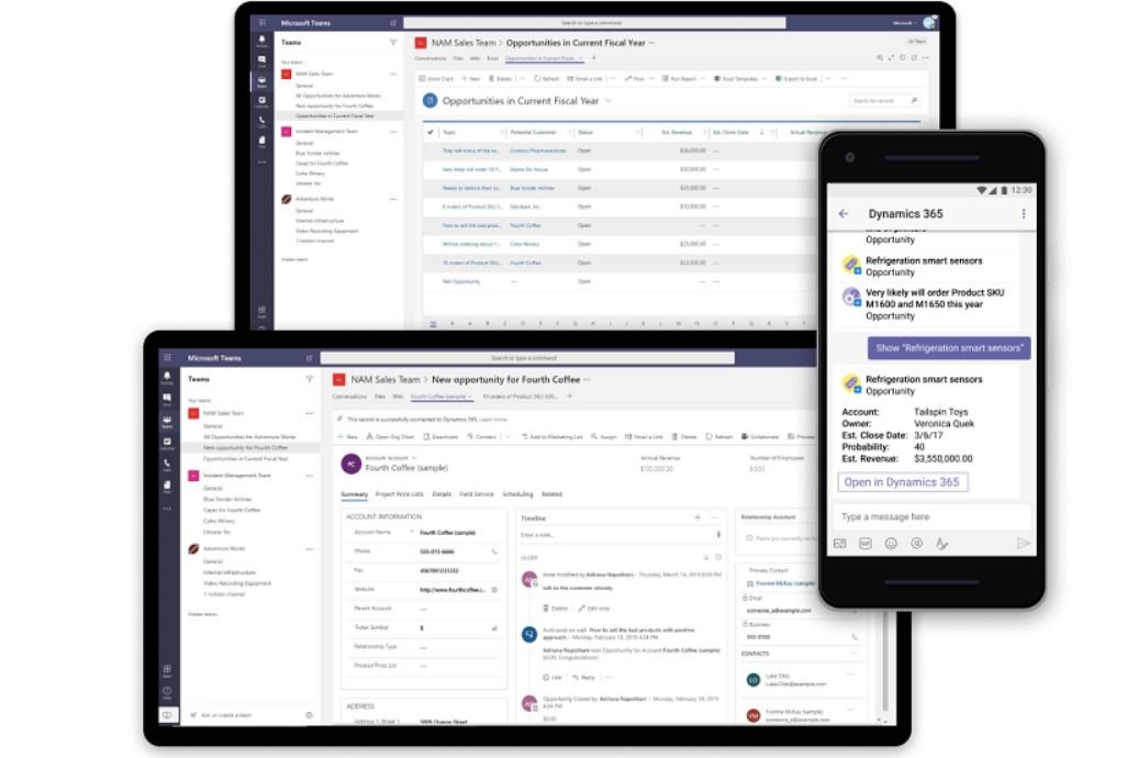 Il est désormais possible de modifier les données Dynamics 365 depuis Teams 2 Dynamics 365 dans les équipes