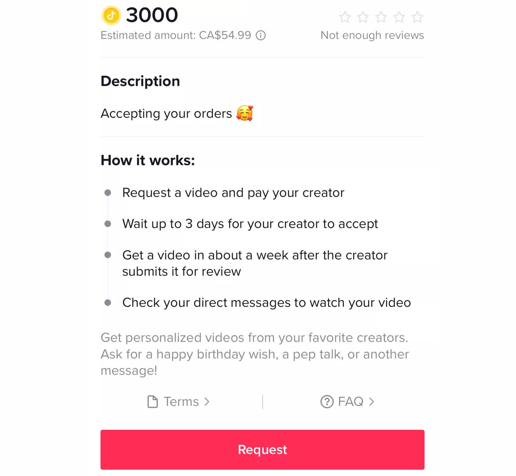 TikTok teste une fonctionnalité de type Cameo qui permet aux utilisateurs d'acheter des vidéos personnalisées de créateurs 2 TikTok teste une fonctionnalite de type Cameo qui permet