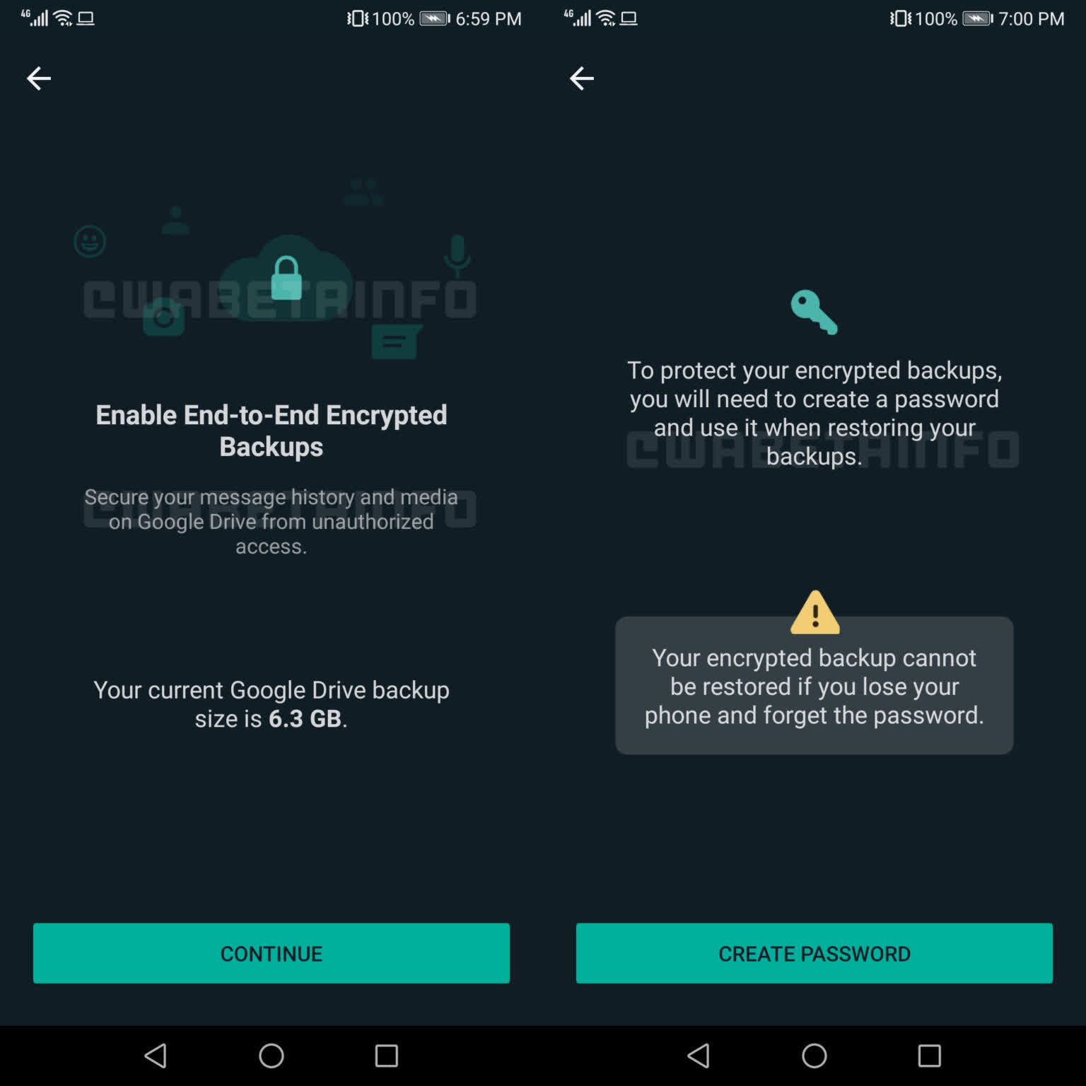 WhatsApp teste des sauvegardes cloud chiffrées sur Android 2 WhatsApp teste des sauvegardes cloud chiffrees sur Android