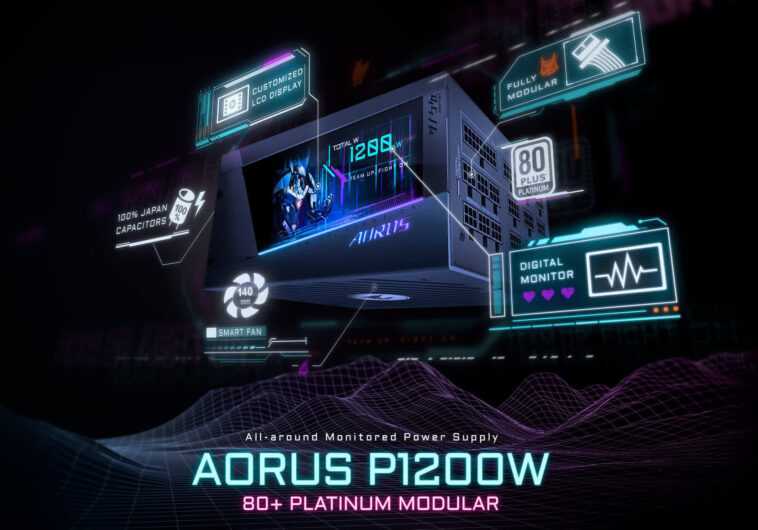 Le bloc d'alimentation Aorus de 1 200 W de Gigabyte comprend un écran LCD intégré 1 Le Bloc D'alimentation Aorus De 1 200 W De Gigabyte Comprend