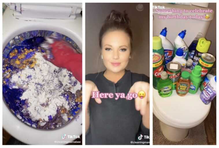 Il remplit les toilettes de détergents colorés et devient viral sur TikTok, mais c'est un énorme dommage environnemental 1 Il Remplit Les Toilettes De Détergents Colorés Et Devient Viral