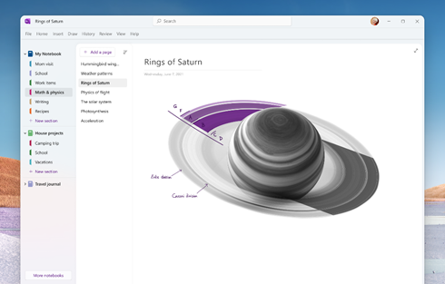 Microsoft annonce un renouvellement total de OneNote avec Windows 11 3 Le nouveau OneNote