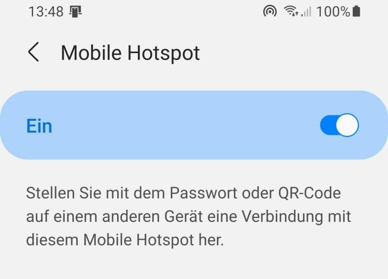 Échec d'Internet : vous pouvez toujours diffuser de la musique, des films et des séries 3 Facile à activer et idéal en cas d'urgence : le hotspot mobile du smartphone. (Capture d'écran)