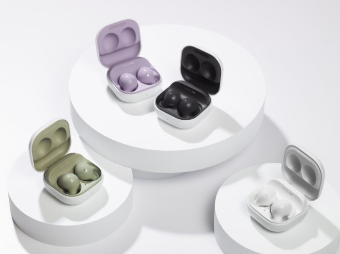 Déballé 2021 : Galaxy Z Fold 3, Z Flip 3, Buds 2, Watch 4 et plus 5 Les Galaxy Buds 2 en quatre couleurs différentes