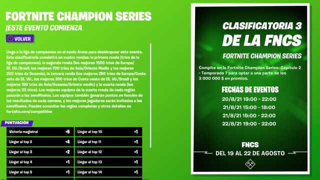 FNCS Fortnite Saison 7, Classé 3 : dates, heures et comment obtenir des drops Twitch 2 fortnite chapitre 2 saison 7 fncs classé 3 gouttes prix twitch récompenses gratuites