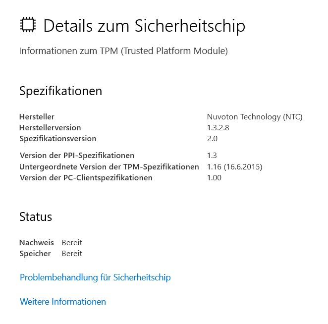 TPM 2.0 : Comment l'activer pour Windows 11 4 Cette information n'est pas très utile pour les profanes, mais deux informations suffisent pour savoir si vous disposez de TPM 2.0. (Capture d'écran)