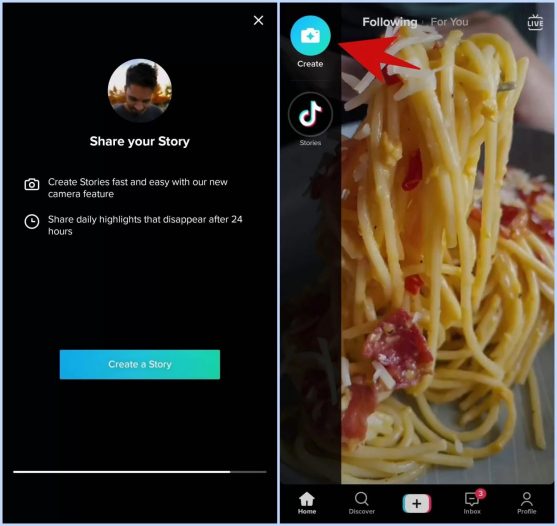 TikTok confirme qu'il teste la fonctionnalité Histoires de type Snapchat 2 capture d'écran de la fonctionnalité d'histoire de TikTok capture d'écran