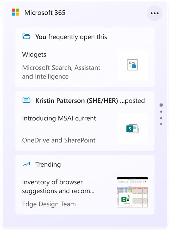 Windows 11 (Build 22000.168): quoi de neuf et comment le télécharger 2 Widget Microsoft 365