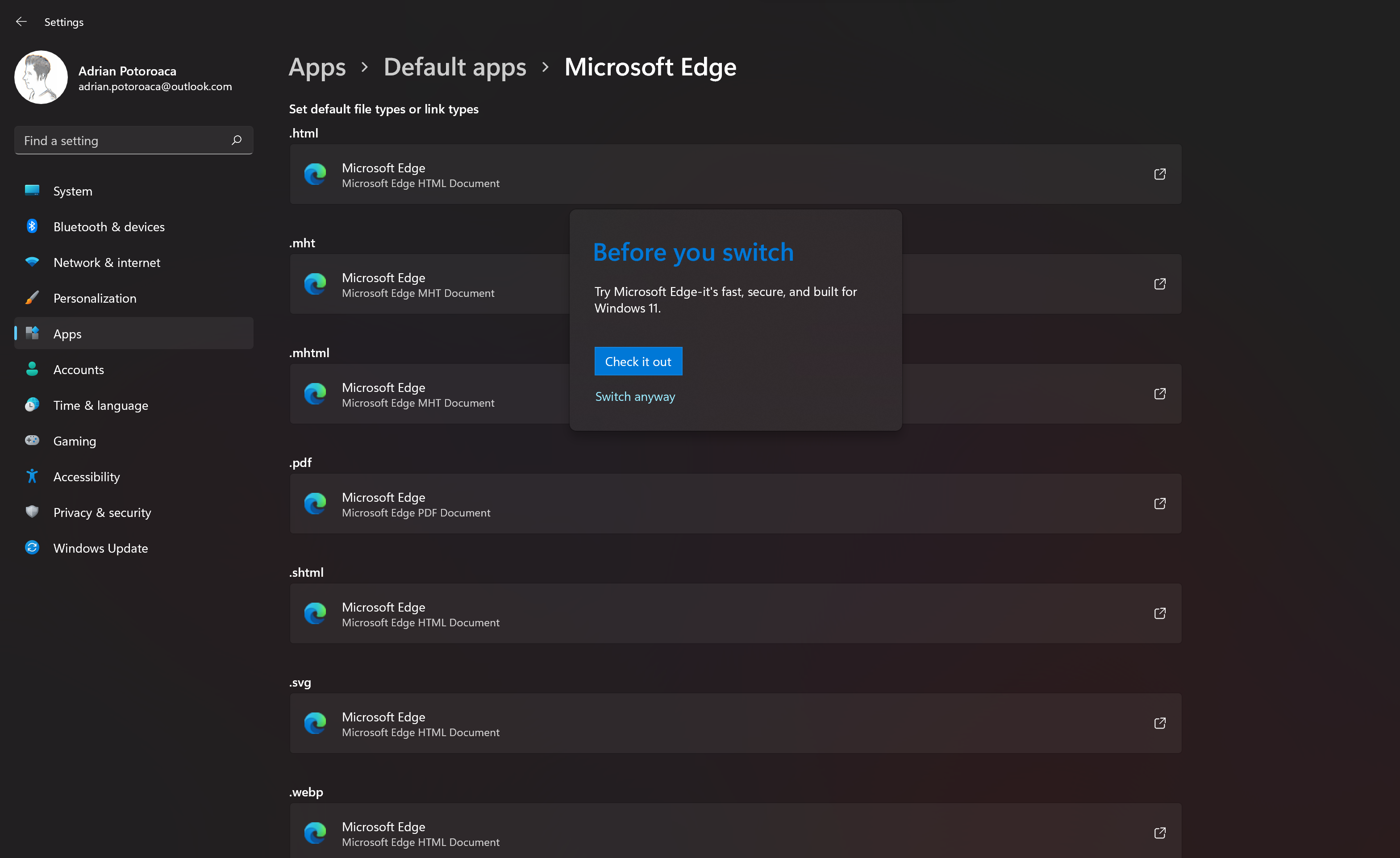 Windows 11 rendra plus difficile le passage de Microsoft Edge à un autre navigateur 2 Windows 11 rendra plus difficile le passage de Microsoft Edge