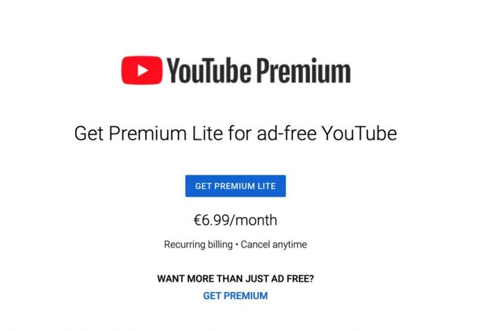 YouTube teste un niveau d'abonnement Premium Lite moins cher 2 YouTube teste un niveau dabonnement Premium Lite moins cher