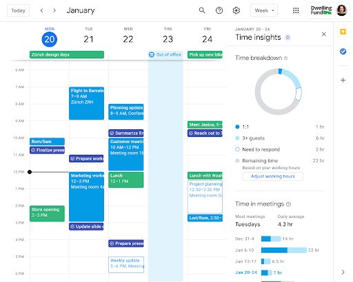 Google Agenda vous dira combien de temps vous avez passé (et perdu) en réunions d'affaires 2 La capture d