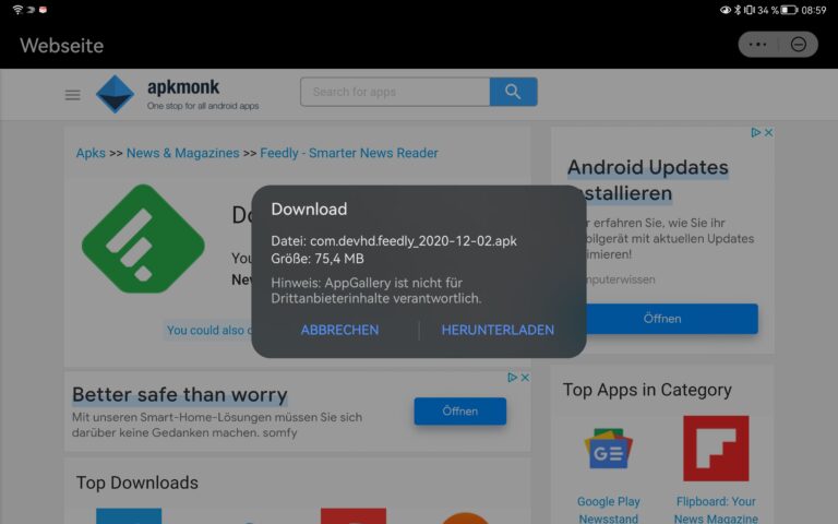 Harmony OS à l'essai : Il y a une vie sans Google 3 Fait référence au fournisseur tiers, mais n'en assume aucune responsabilité : c'est ainsi que Huawei va bien