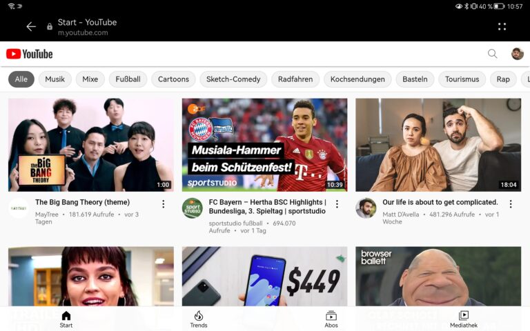 Harmony OS à l'essai : Il y a une vie sans Google 5 La "Quick App" pour YouTube ouvre uniquement le site Web de la plate-forme vidéo.