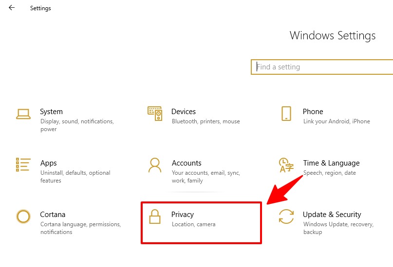 Comment désactiver les applications en arrière-plan dans Windows 10 2 Applications en arrière-plan étape 1