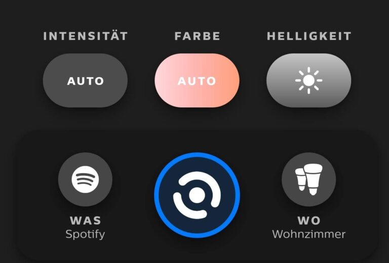 Connectez Philips Hue à Spotify : voici comment votre appartement s'illumine au son de votre musique préférée 2 La zone de divertissement peut être modifiée en bas à droite. (Capture d'écran)
