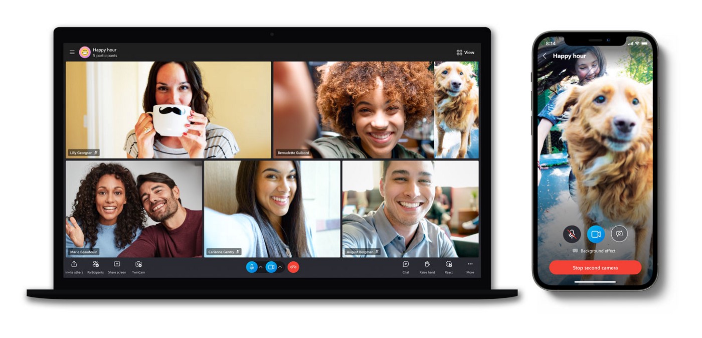 TwinCam, une des nouveautés de Skype